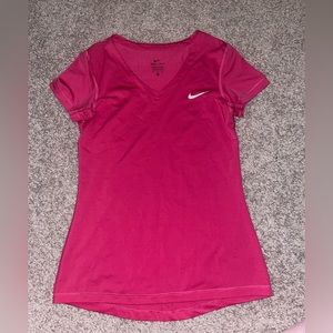 hot pink Nike dry fit top